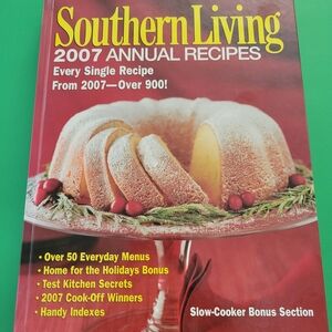 Southern Living 2007 Annual Recipes Cookbook - Red and Yellow Cover-Never Used